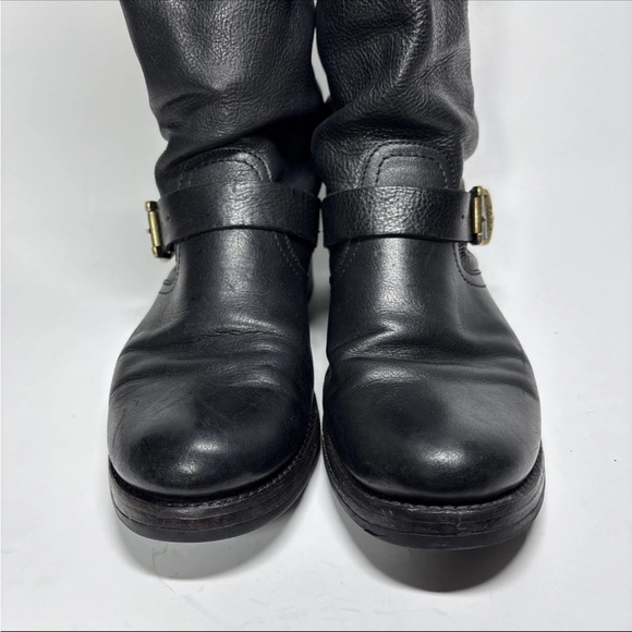 Frye Veronica womens 9 Slouch Tall Leather Riding Boots
buckle Moto black - Picture 6 of 16
